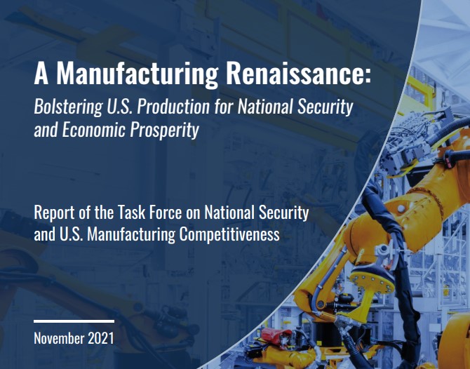 Reagan Institute Announces Solutions to Reinvigorate American Manufacturing and Secure Critical Supply Chains