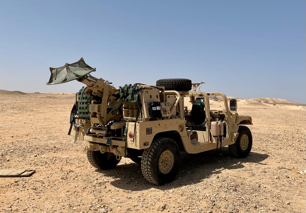 U.S. Special Forces Soldiers testing a new mortar system - Elbit America's SLING