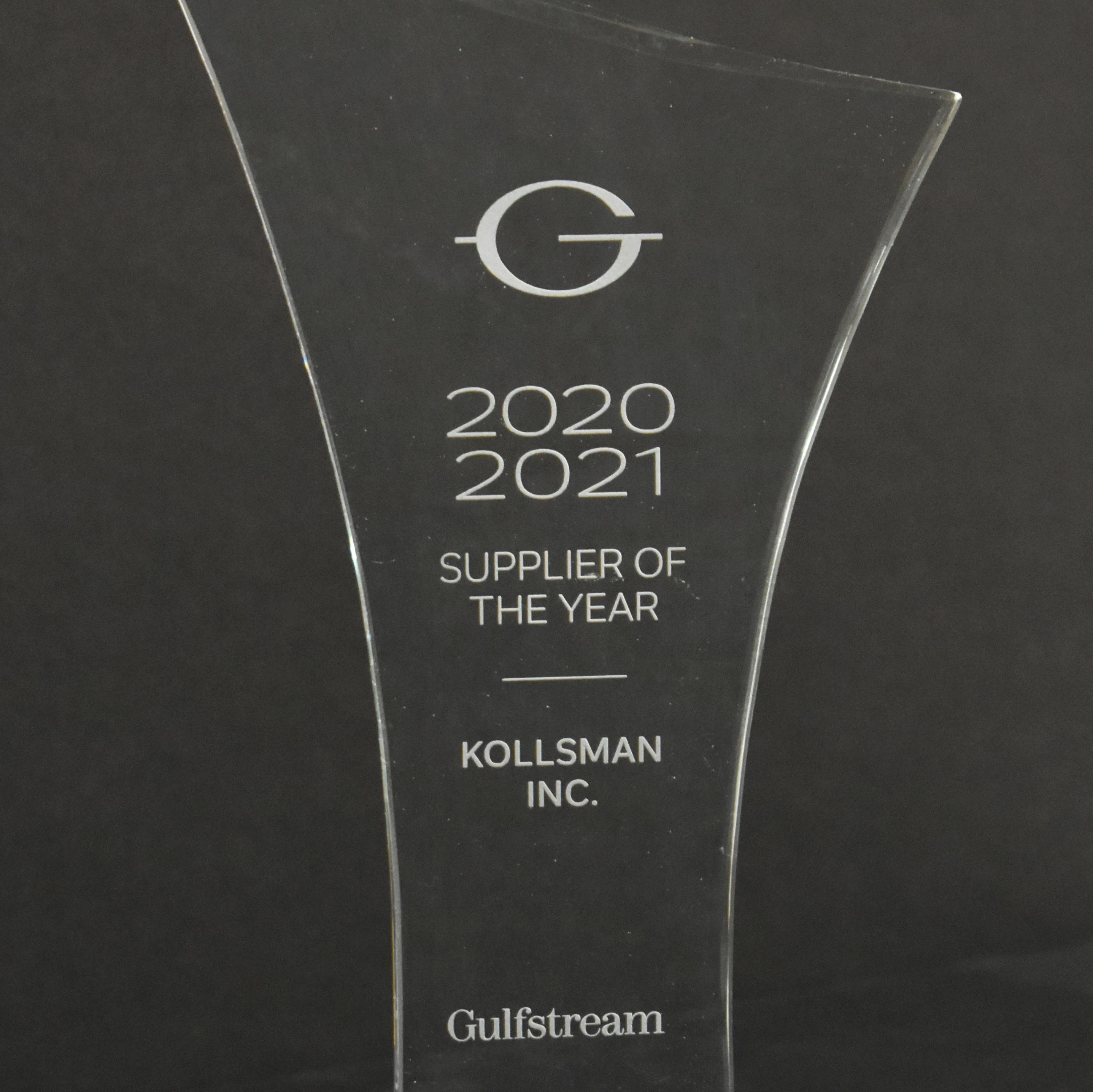 KOLLSMAN, ELBIT SYSTEMS OF AMERICA SUBSIDIARY, HONORED WITH SUPPLIER OF THE YEAR AWARD